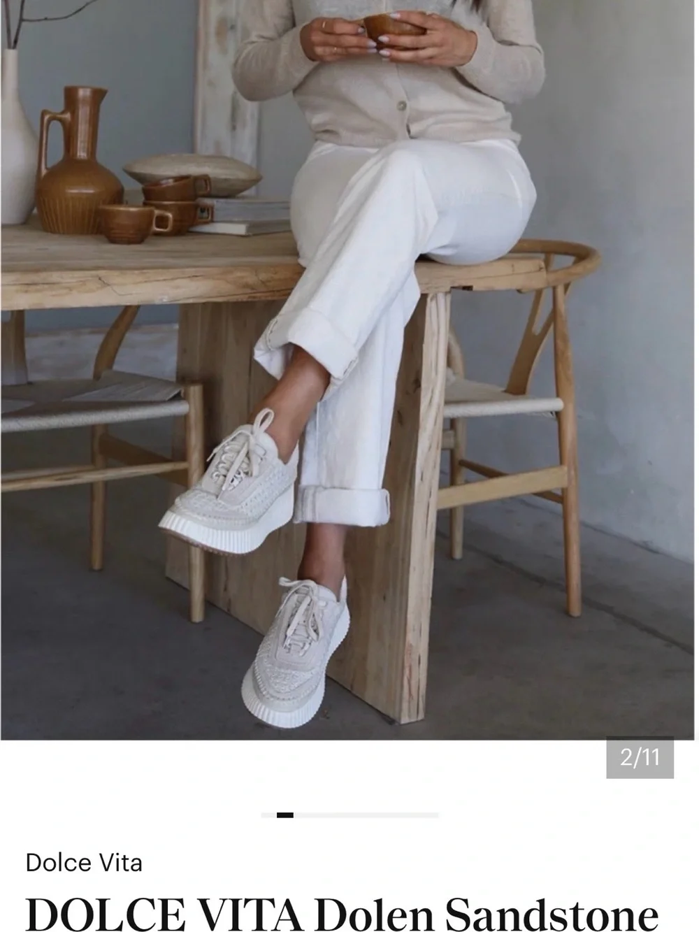 Universal Thread White Platform Knit Sneaker